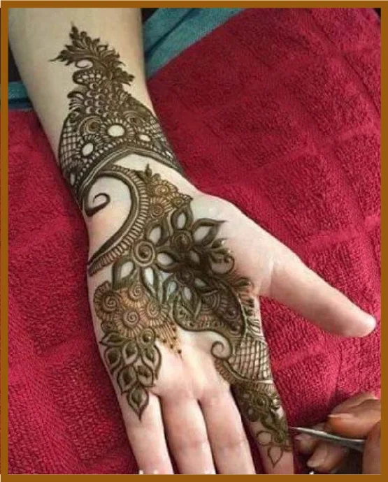 Lotus Bloom In Modern Front Hand Mehndi Design